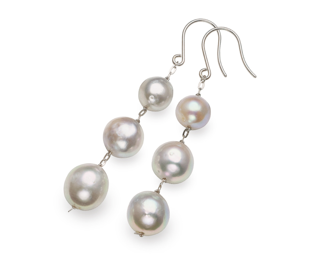 K14WG日本珍珠（AKOYA）耳環